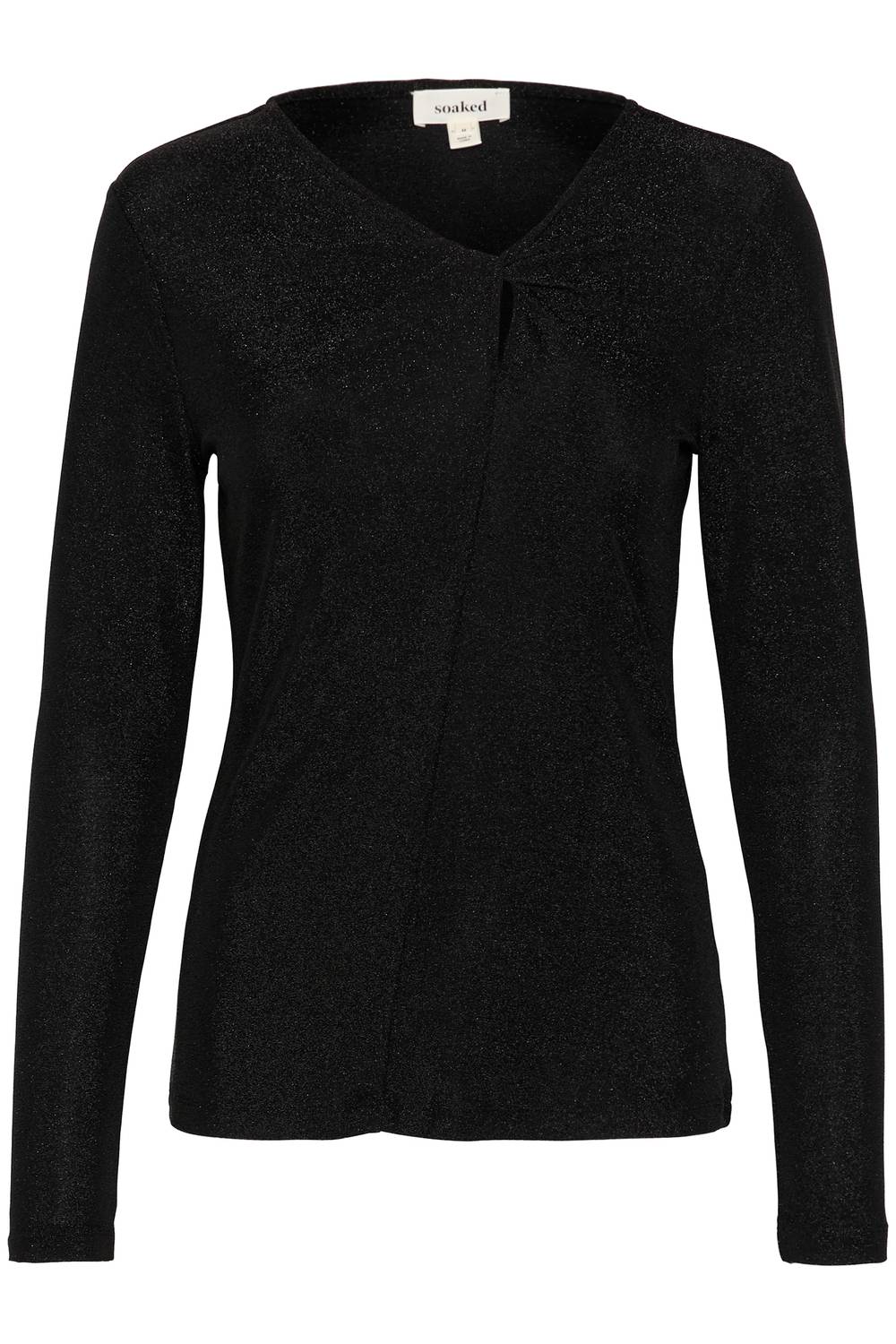 Soaked In Luxury - Skylara Knotted Long Sleeve Glitter Top