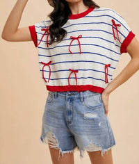 Anniewear - Bailey Bow Knit Top
