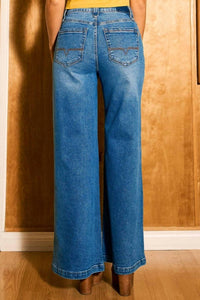 Vibrant M.I.U Low Rise Palazzo Jeans in blue - women's jeans - view 4