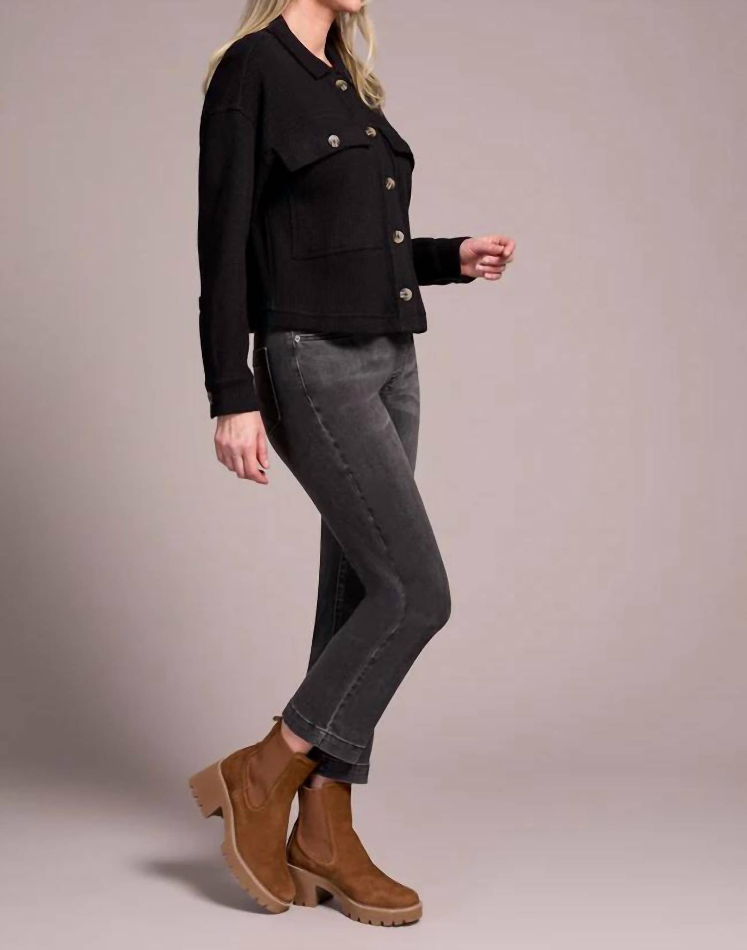 Tribal - Brushed Waffle Knit Shacket