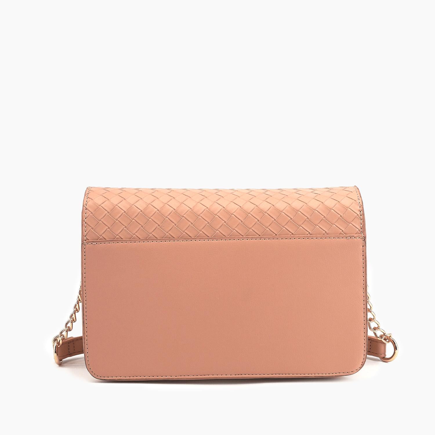 Like Dreams - Women's Haven Flap Vegan Woven Crossbody Bag