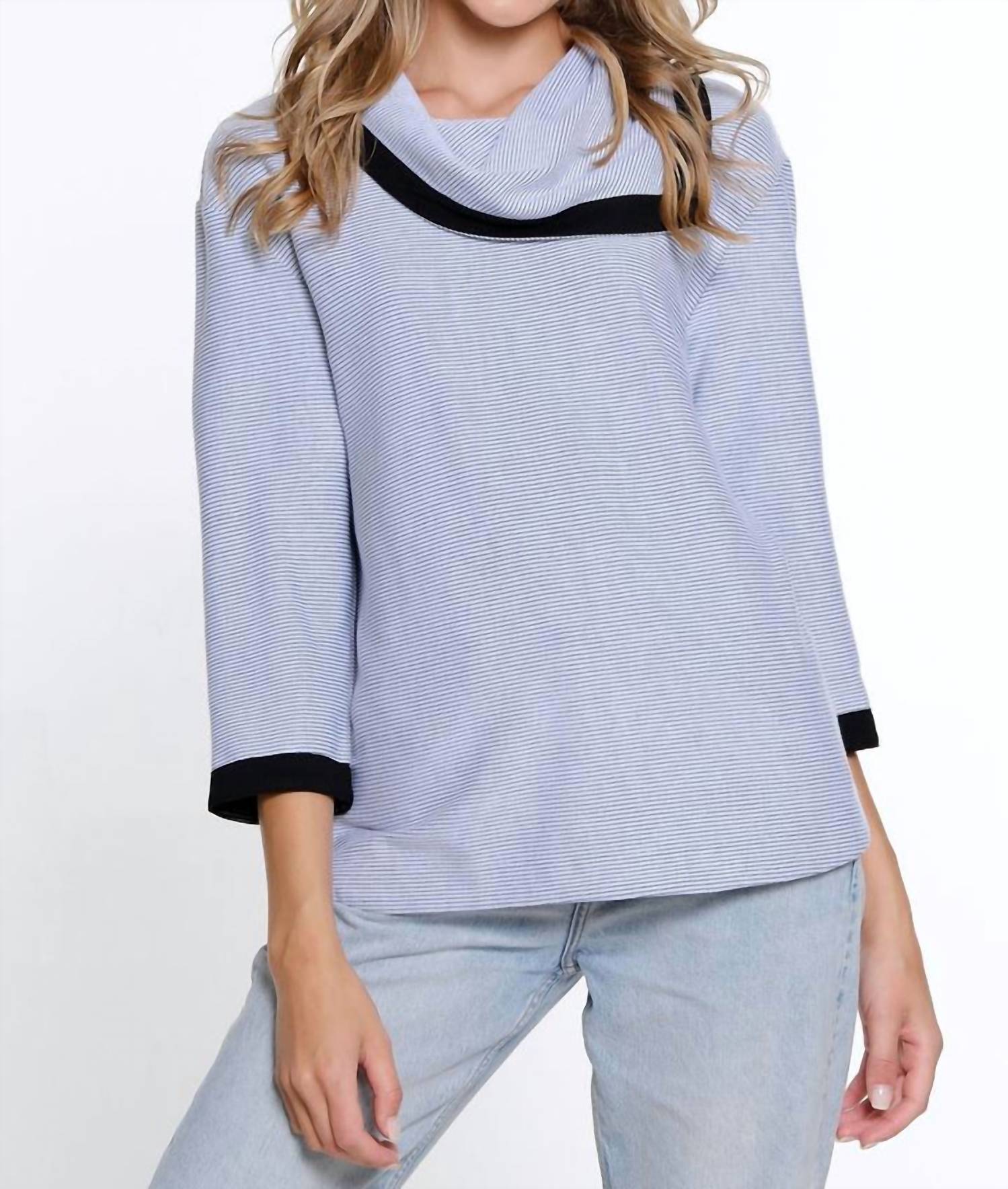 Multiples - Drop Shoulder Cowl Collar Top