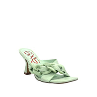 Exe - Women's Chain-link Strap Heeled Slide Sandal