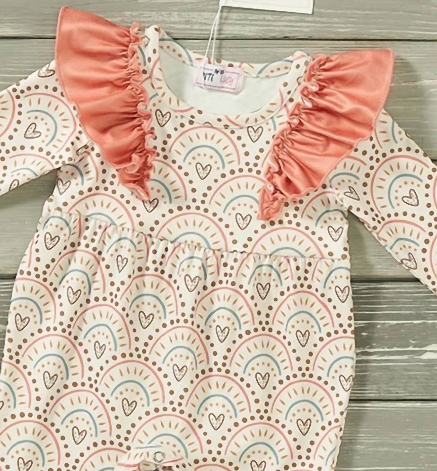 Pete + Lucy - Girls Loving Rainbow Romper
