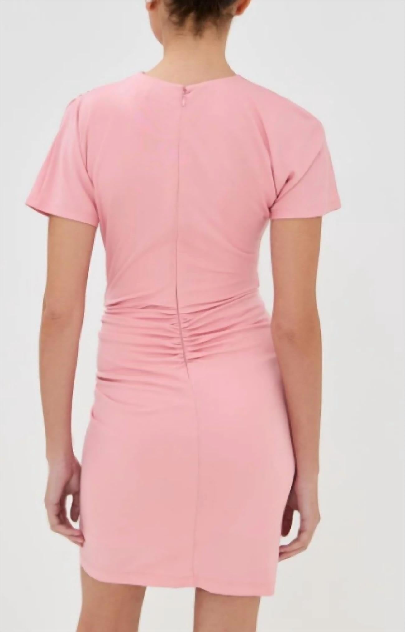 JONATHAN SIMKHAI KIKO DRESS in dusty rose - women's dress - detail view