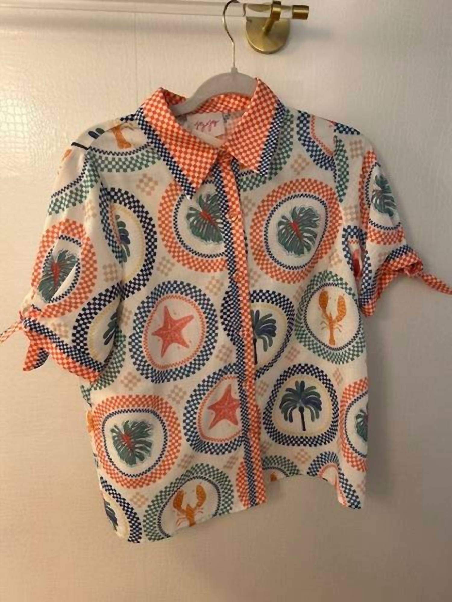 Joy Joy - Women's Sleeve Tie Blouse