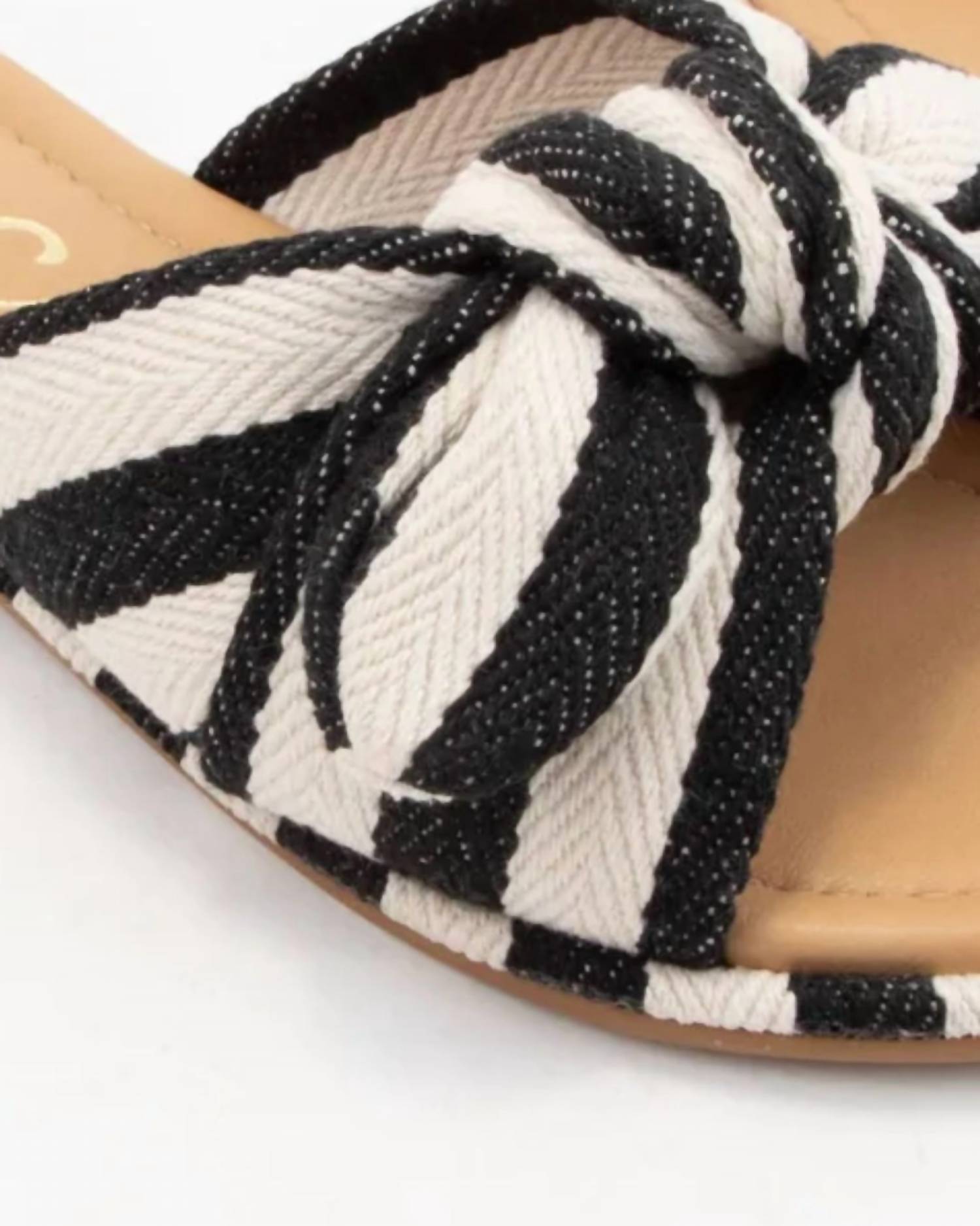 Ccocci - Women's Rachael Linen Knotted Bow Slide Sandal