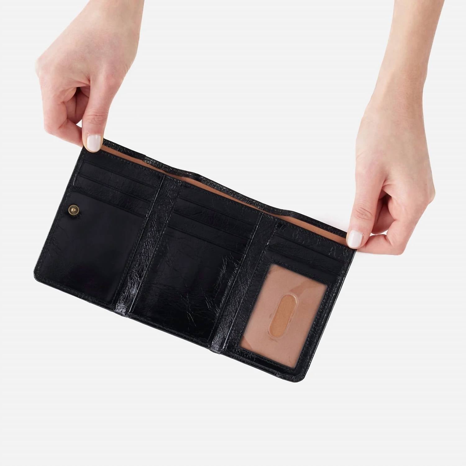 HOBO Women's Jill Trifold Wallet in black - women's bag - alternate view