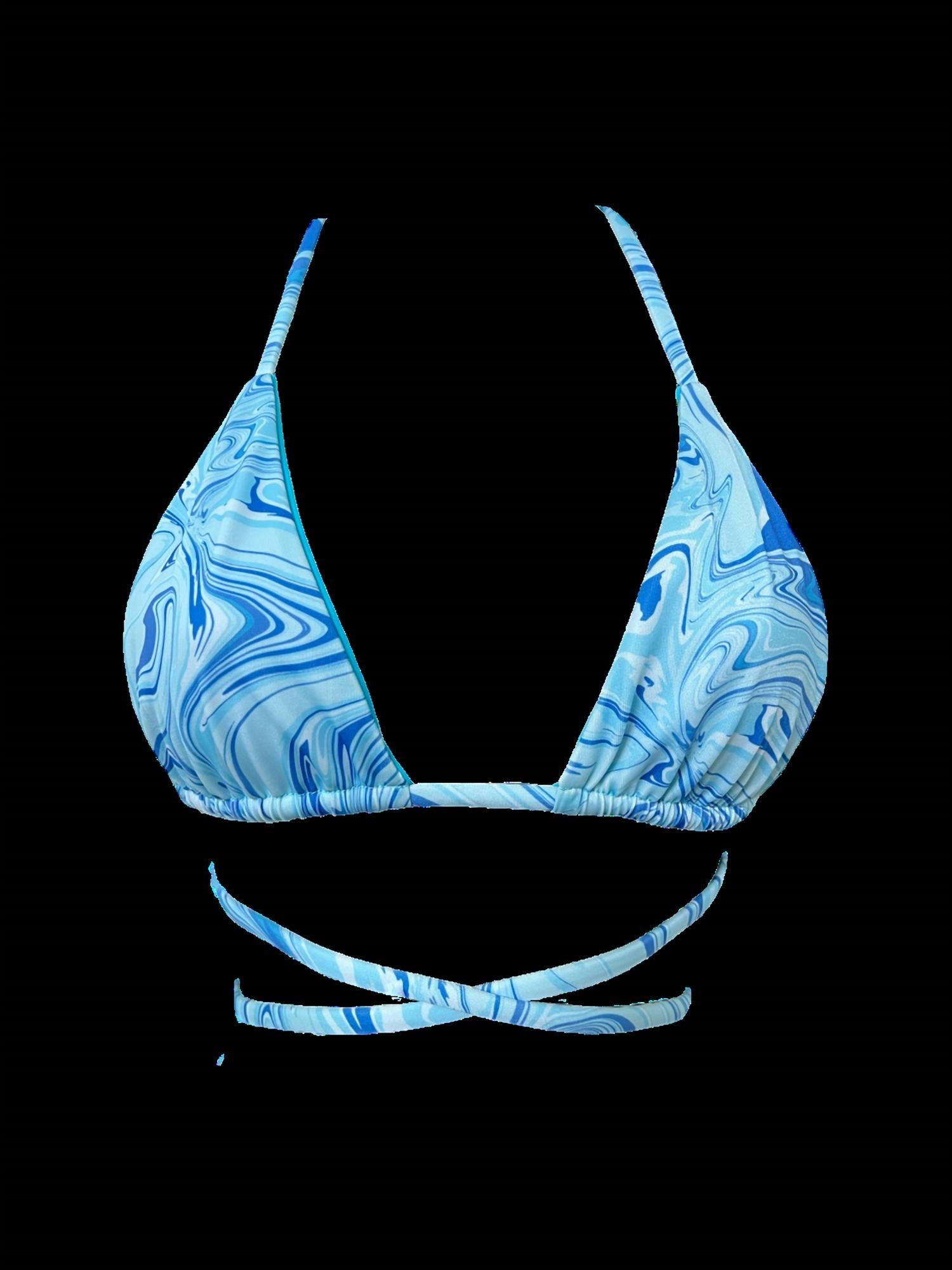 inBodi Swim The Key Largo Triangle Top in blue - women's swimwear - view 5
