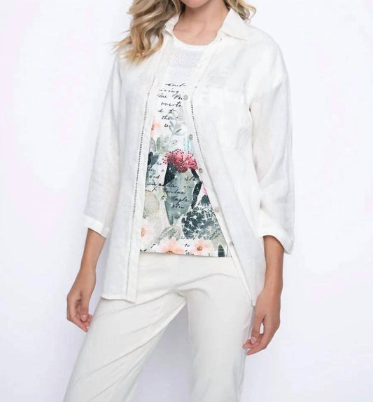 Picadilly - 3/4 Sleeve Button Down Shirt