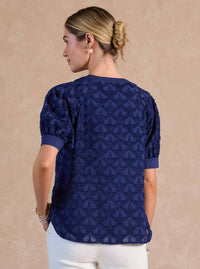 Current Air - Textured Moonlit Marina Blouse