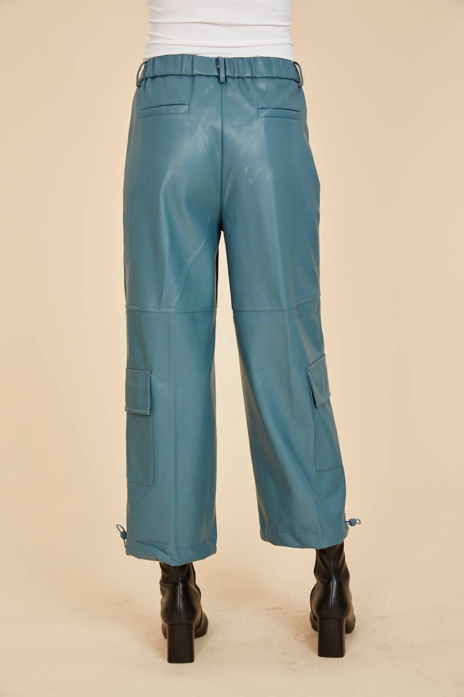 Dolce Cabo - Vegan Leather Cargo Pants