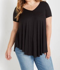 Maitai - Perfect V-neck Swing Top - Plus