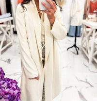 Sadie & Sage Women's Sunday Stroll Open Collar Cardigan in ivory - women's scarf - view 4