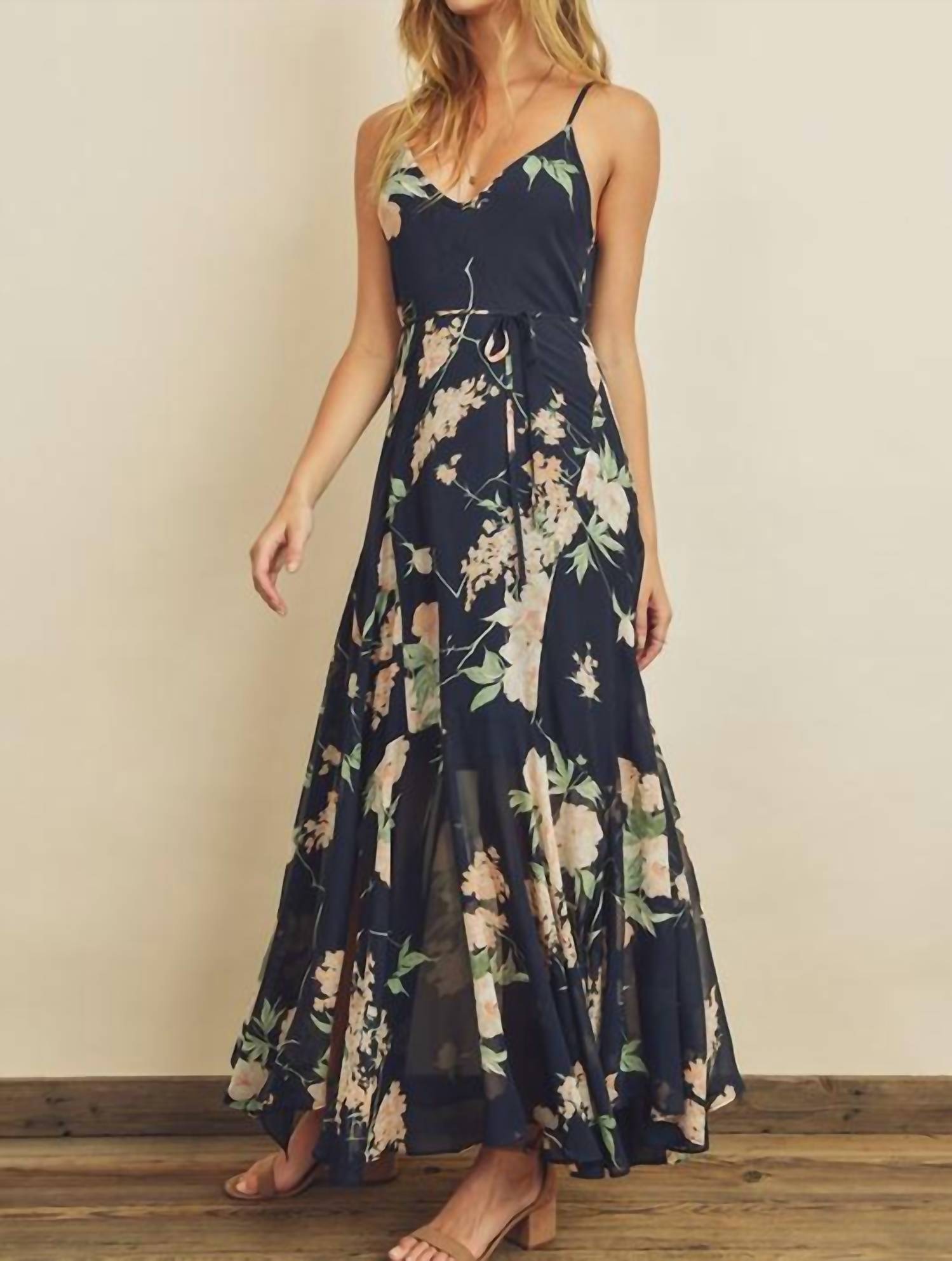 Dress Forum - Key To My Heart Floral Flared Hem Maxi Dress