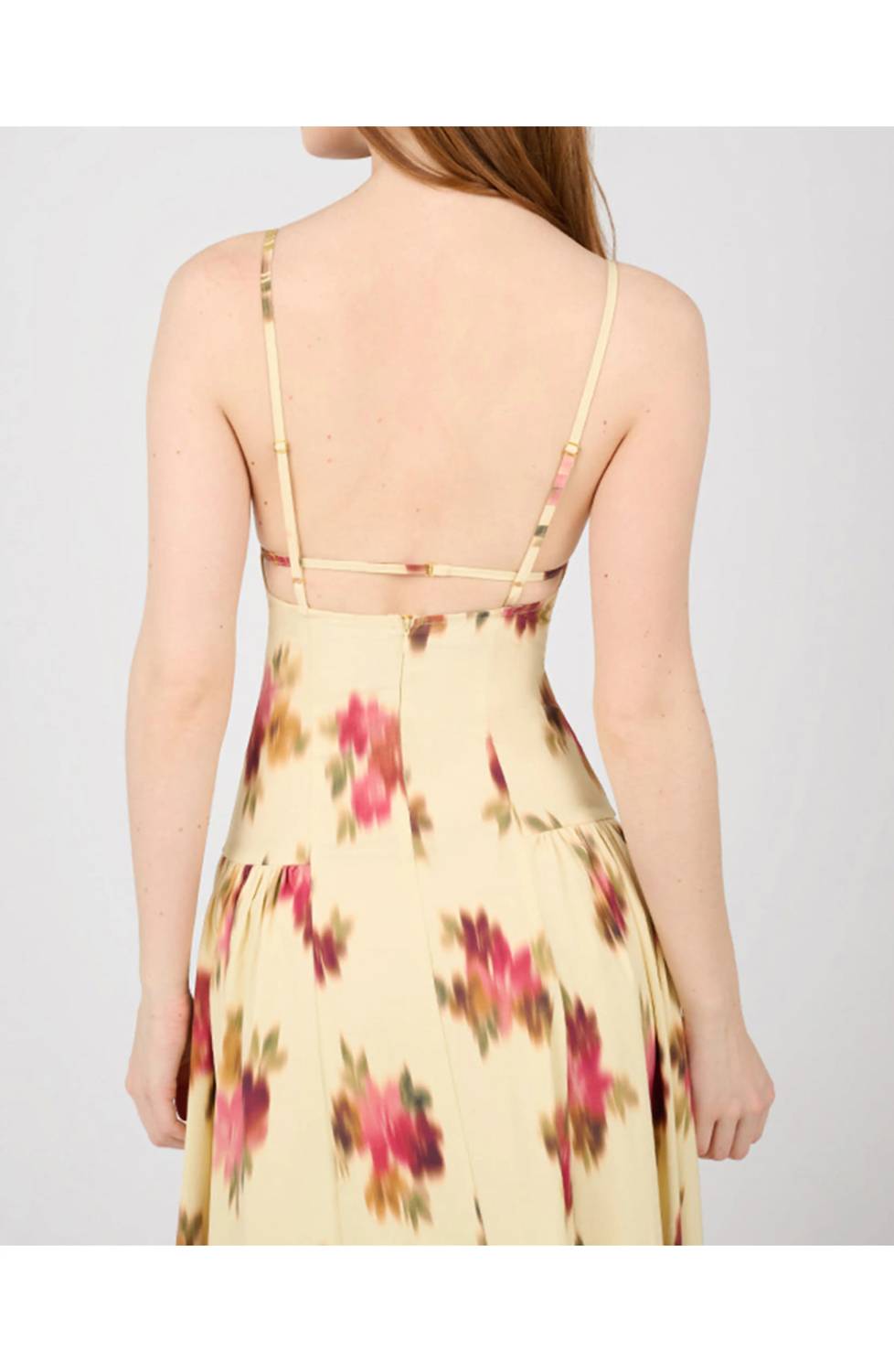 We Wore What - Blurred Floral Flare Panel Midi Dress