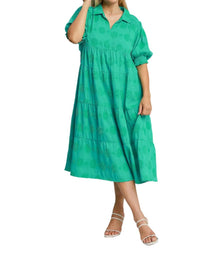 Umgee - Jacquard Tiered Midi Dress