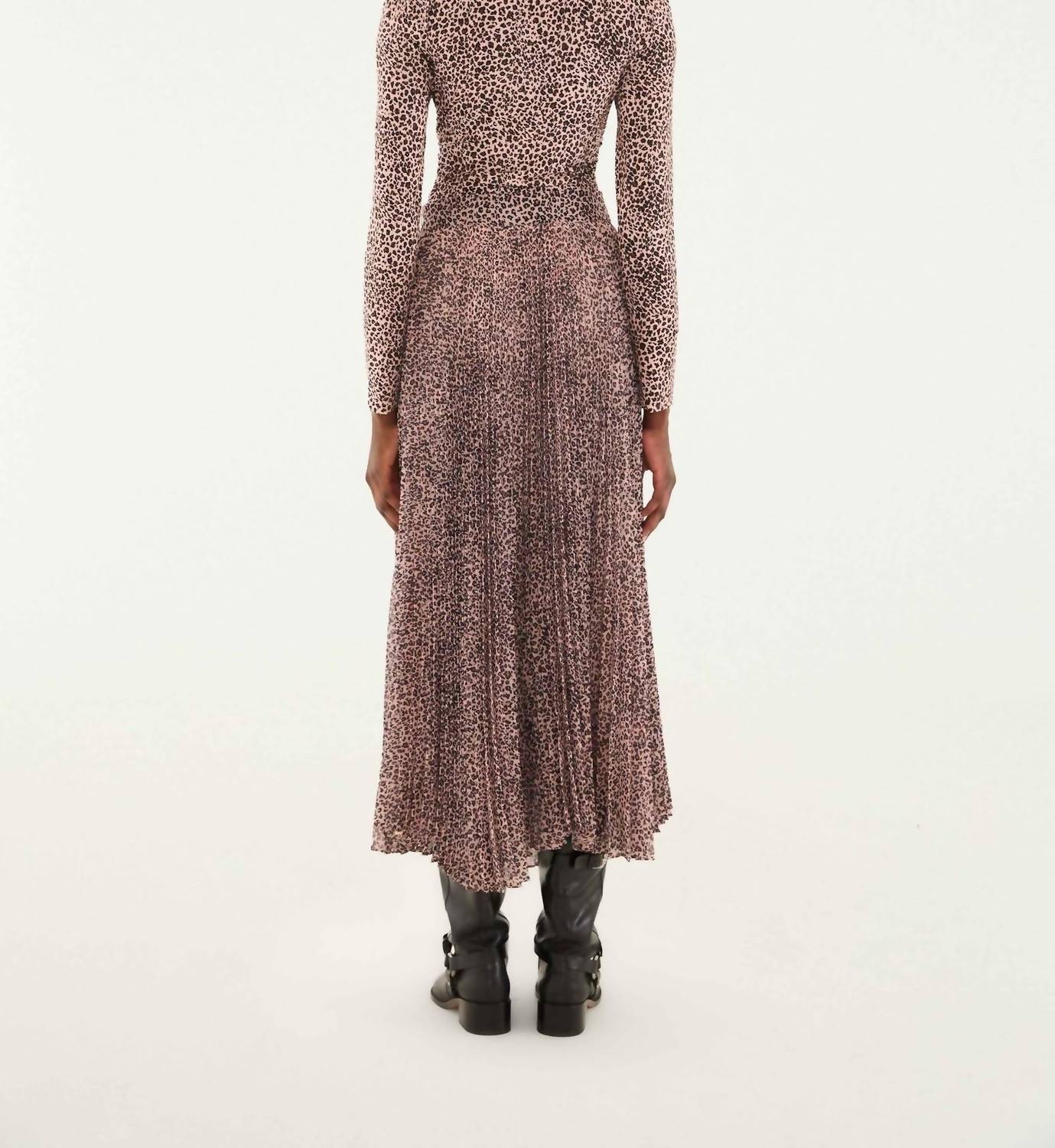 Farm Rio - Leopard Pleated Maxi Skirt