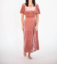 Tea N Rose - Brinklie Velvet Dress