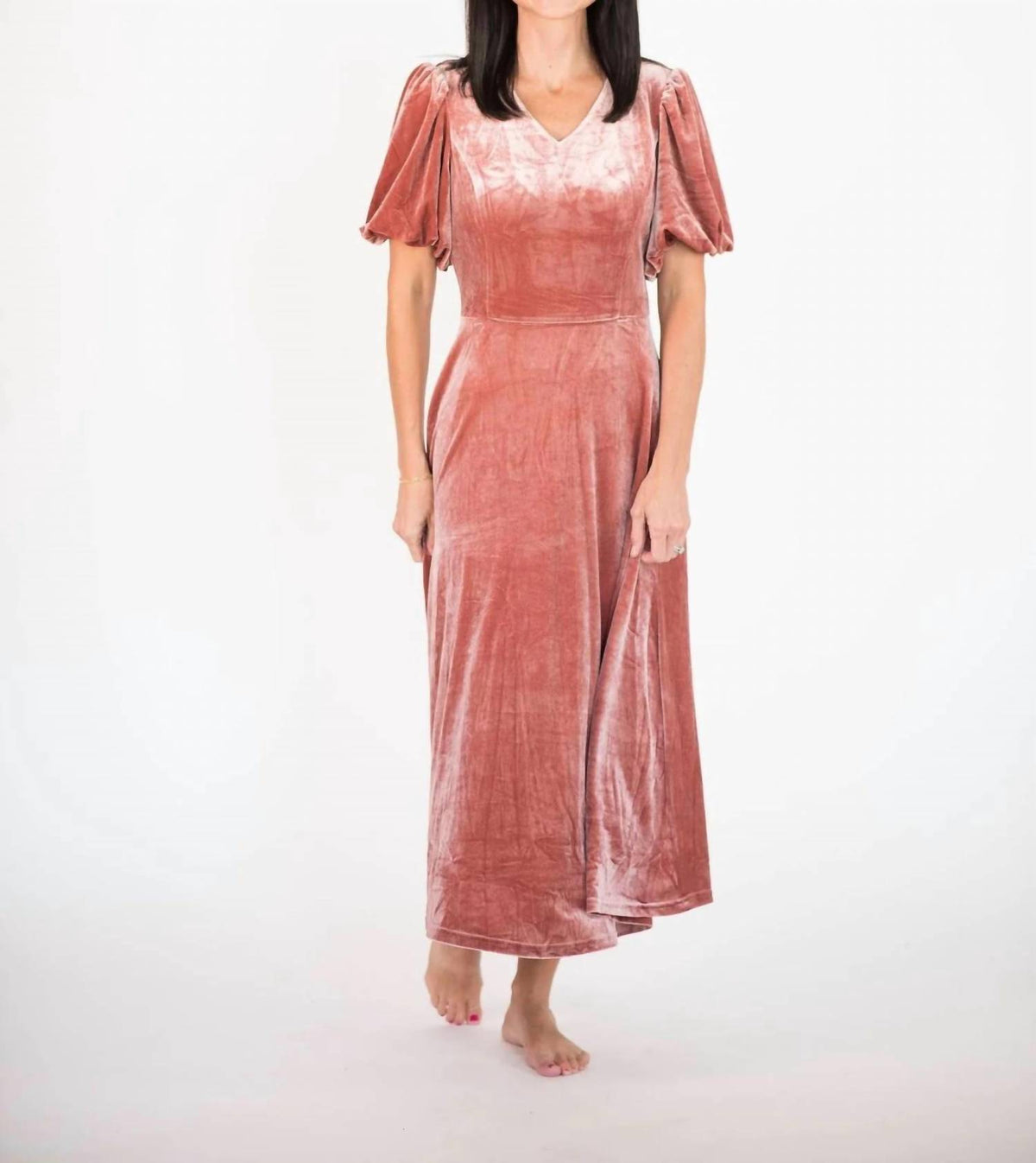 Tea N Rose - Brinklie Velvet Dress