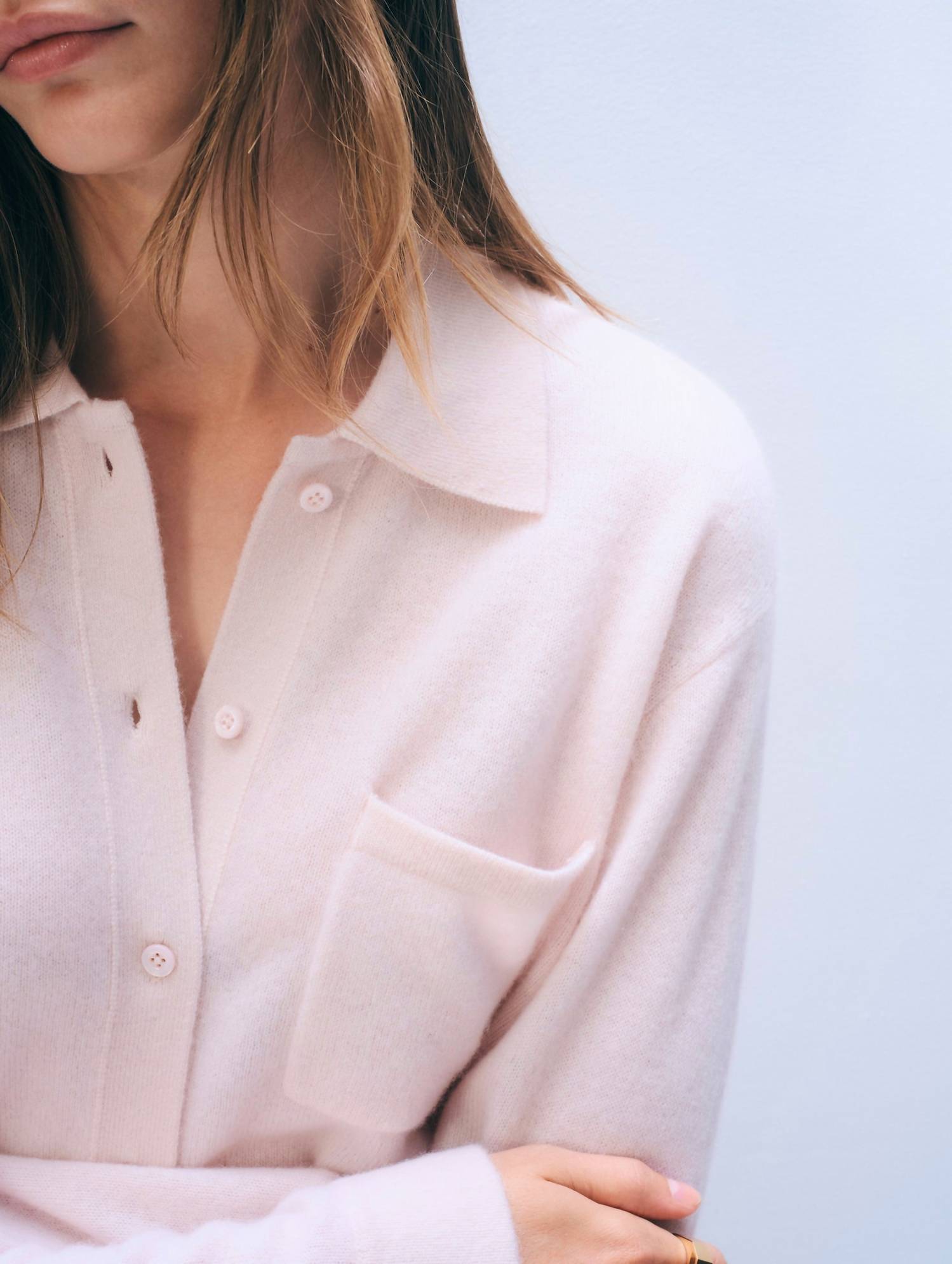 White + Warren - Cashmere Textured Henley Top