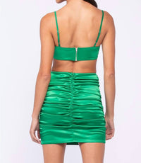 Sky To Moon - Ruched Open Back Dress
