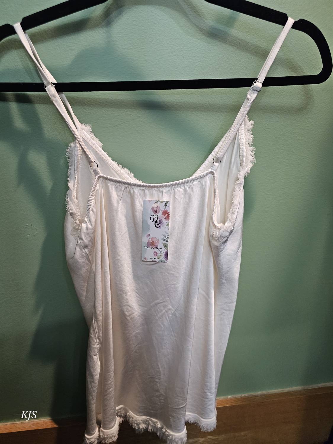 Made In Italy - Women's Silk Cami With Fringe