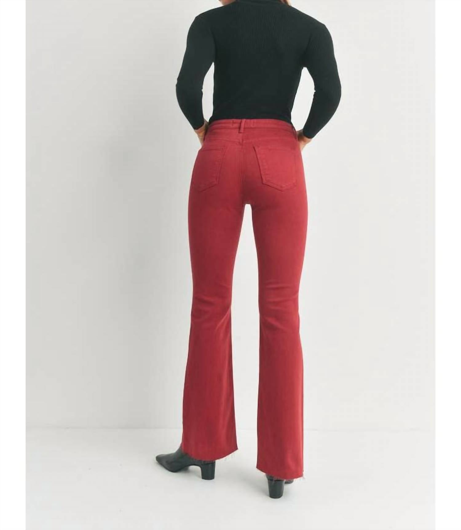 Just Black Denim - High Rise Scissor Cut Flare Long Jeans