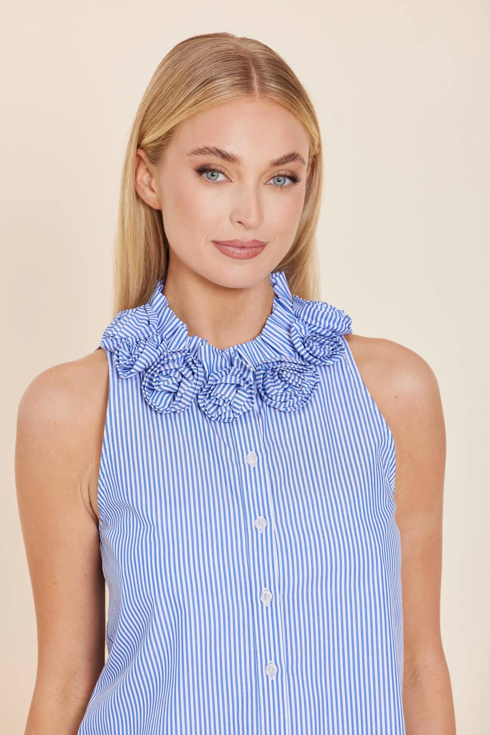 Dolce Cabo - Poplin Rose Bud Sleeveless Top