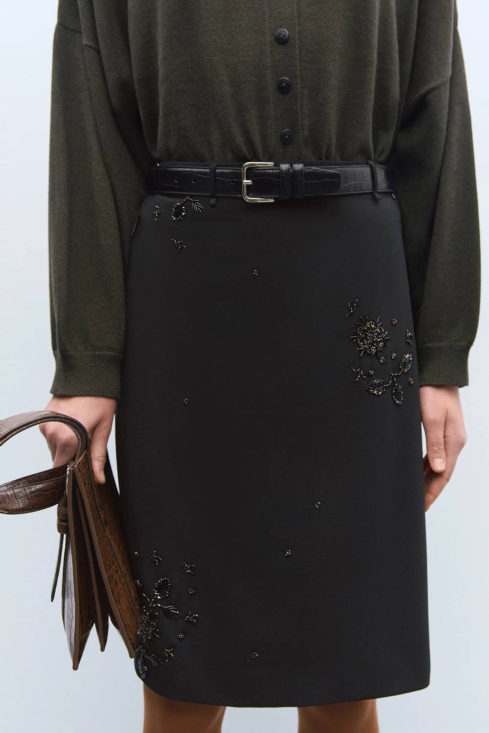 Cordera - Embellished Tailoring Skirt