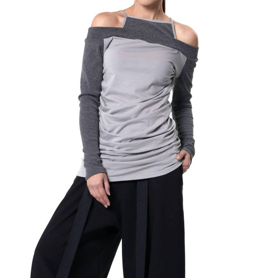 Metamorfosi - Open Shoulders Long Sleeve Top
