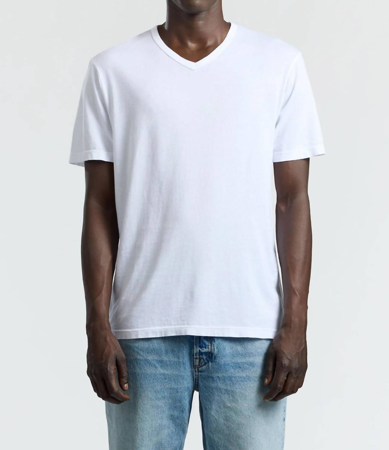 COTTON CITIZEN Men's Classic V Neck Tee in white - men's t-shirt
