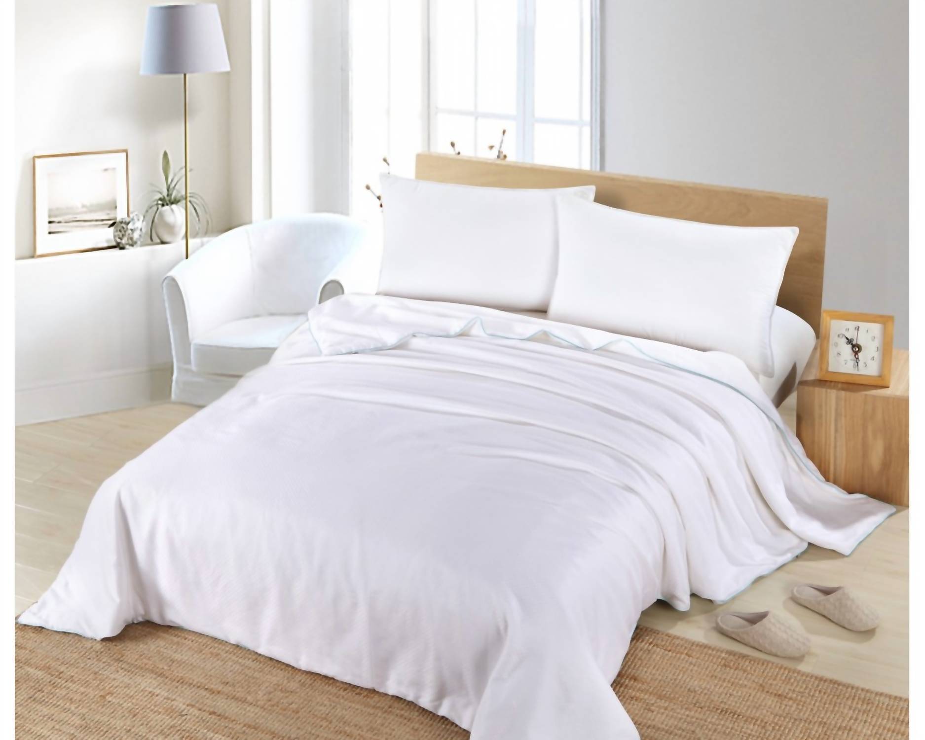 Silk Camel Luxury Allergy-free Summer Comforter in cream - item - detail view