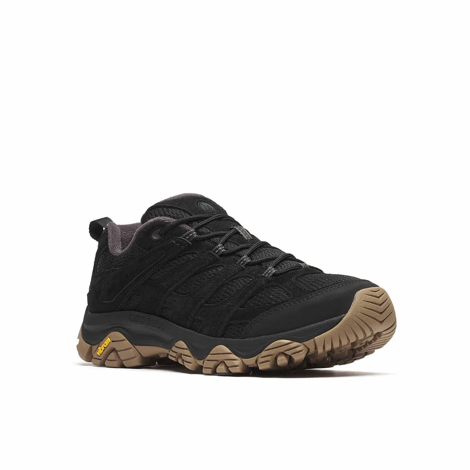 MERRELL Men's Moab 3 Ready Zip Shoes in black - men's shoe - detail view