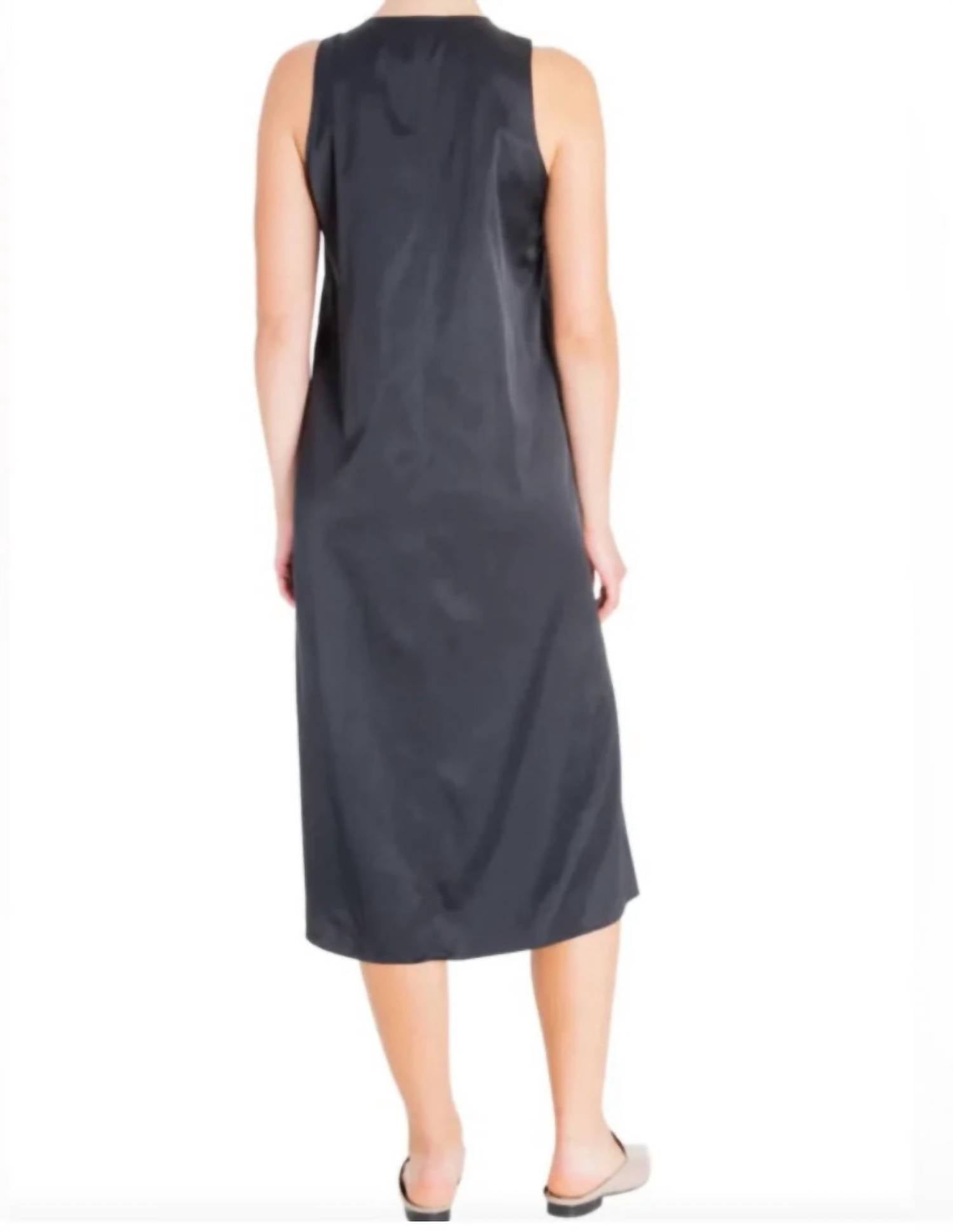 ELAINE KIM Tabitha V-neck Dress in ink - women's dress - alternate view