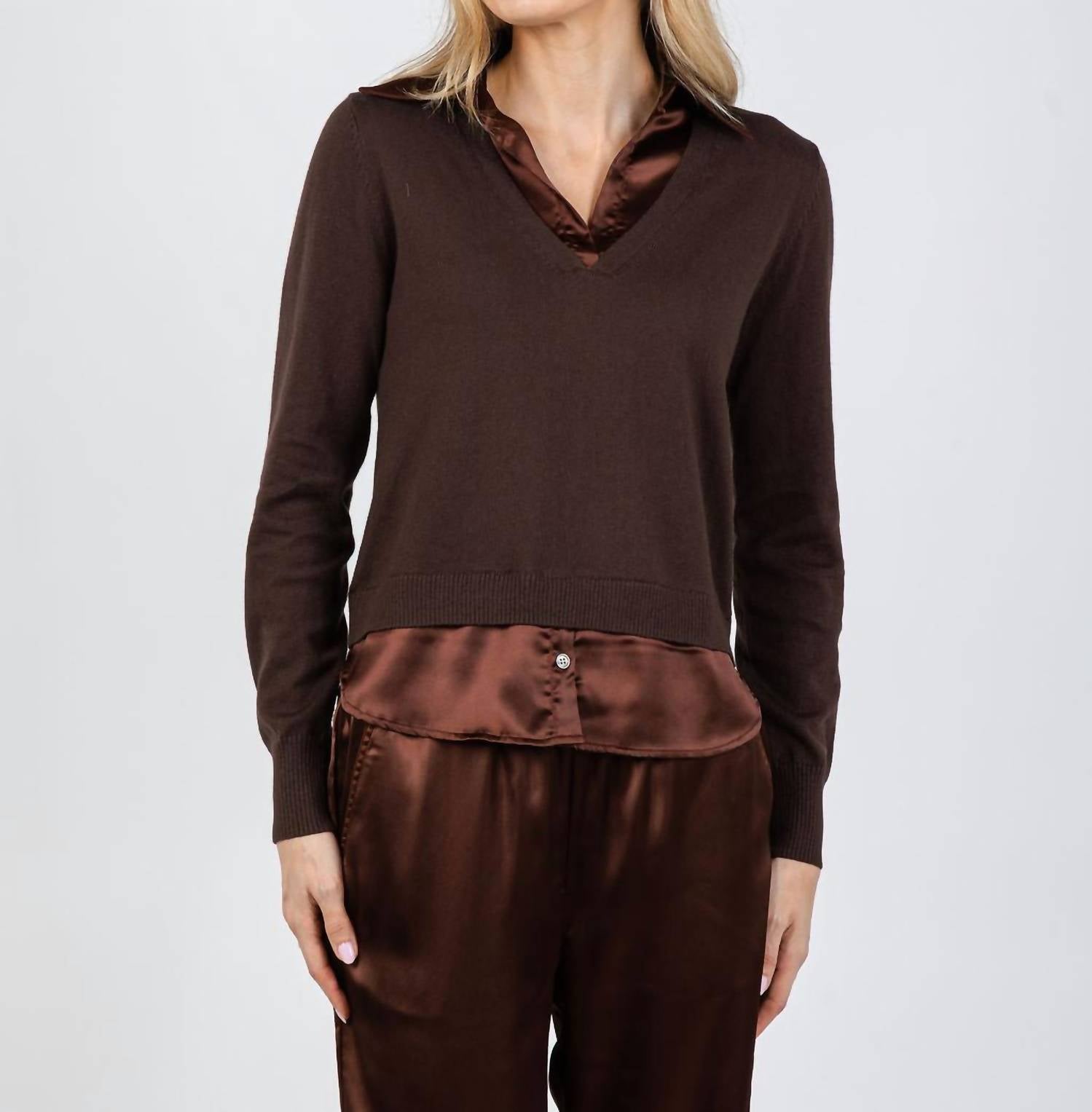 J. Society - Lyla Two Fer Pullover Sweater