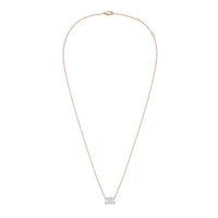 Diana M Jewels - Women's Diamond Solitaire Emerald Cut Pendant