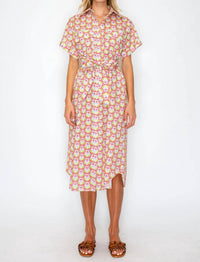 Meet Me In Santorini - Mythic Petals Shirt Dress