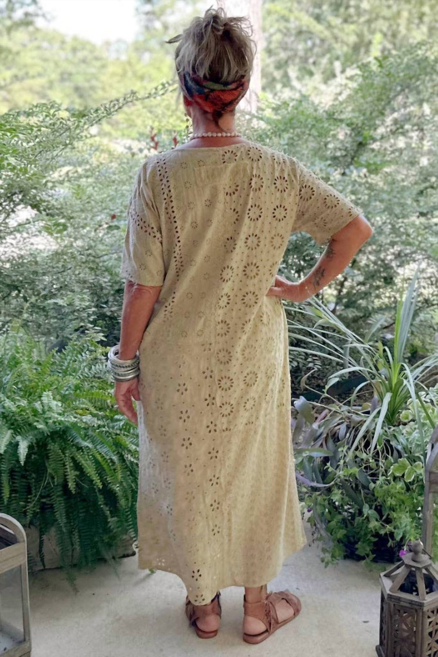 Jaded Gypsy - Patched Eyelet Dress