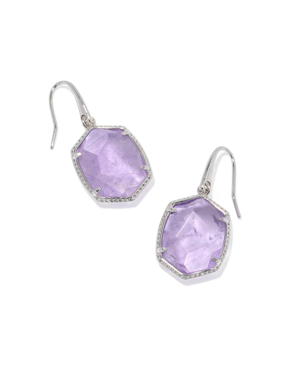 Kendra Scott - Women's Daphne Amethyst Frame Drop Earrings