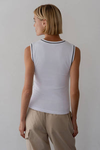 Donni. - The Baby Rib Contrast Tank