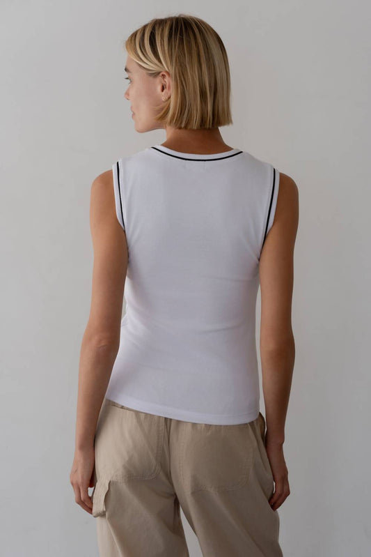 Donni. - The Baby Rib Contrast Tank