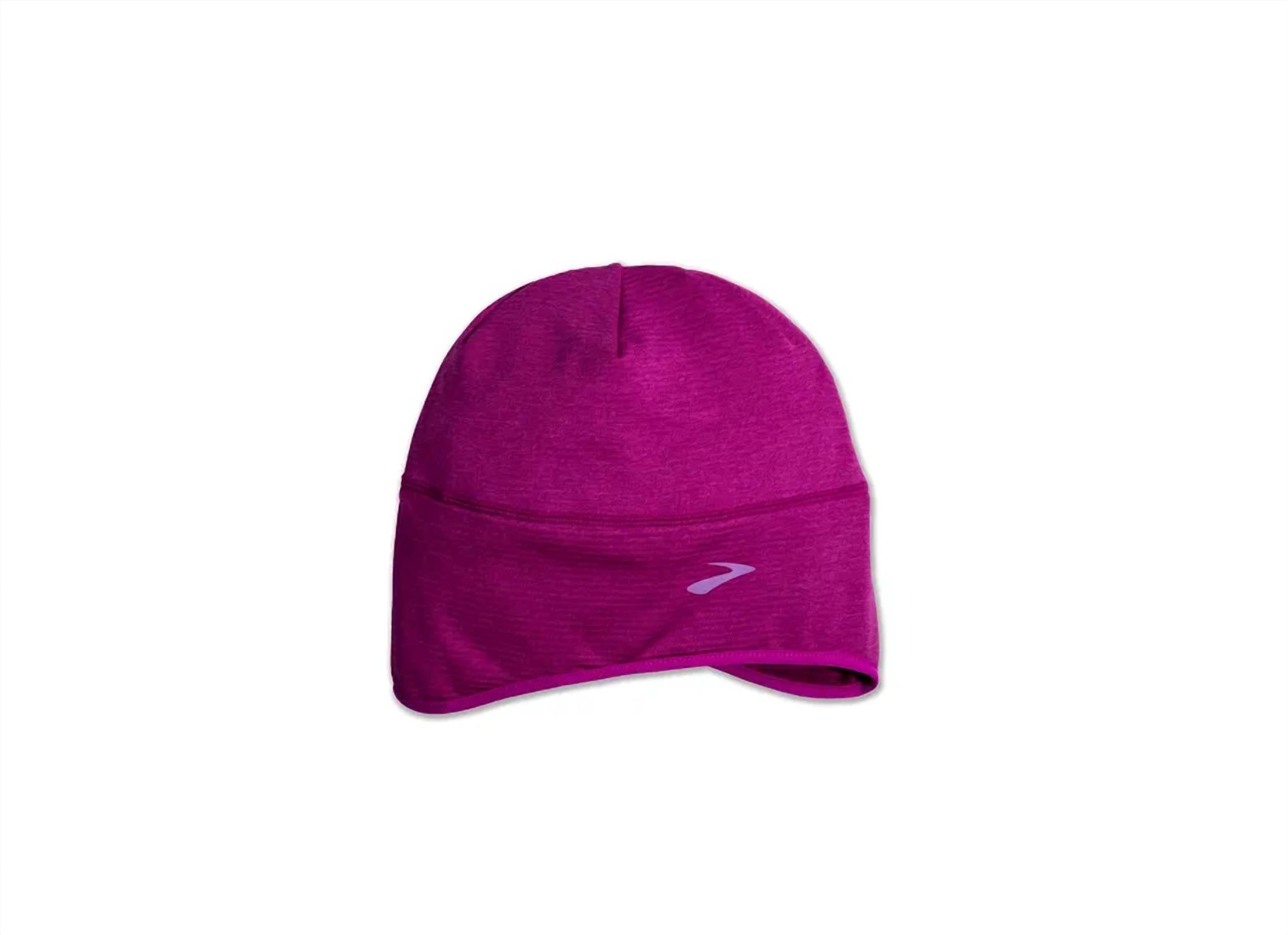 BROOKS Notch Thermal Beanie - Unisex in heather magenta - women's hat