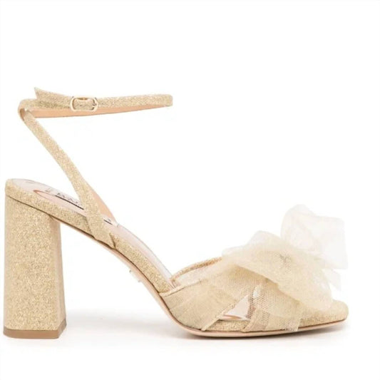 Badgley Mischka - Tess Tulle Bow Sandals