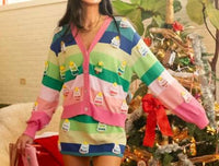 Queen Of Sparkles - Knit Christmas Tree Cardigan