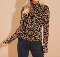 Alden Adair Eliza Long Sleeve Top in jaguar - women's blouse - detail view