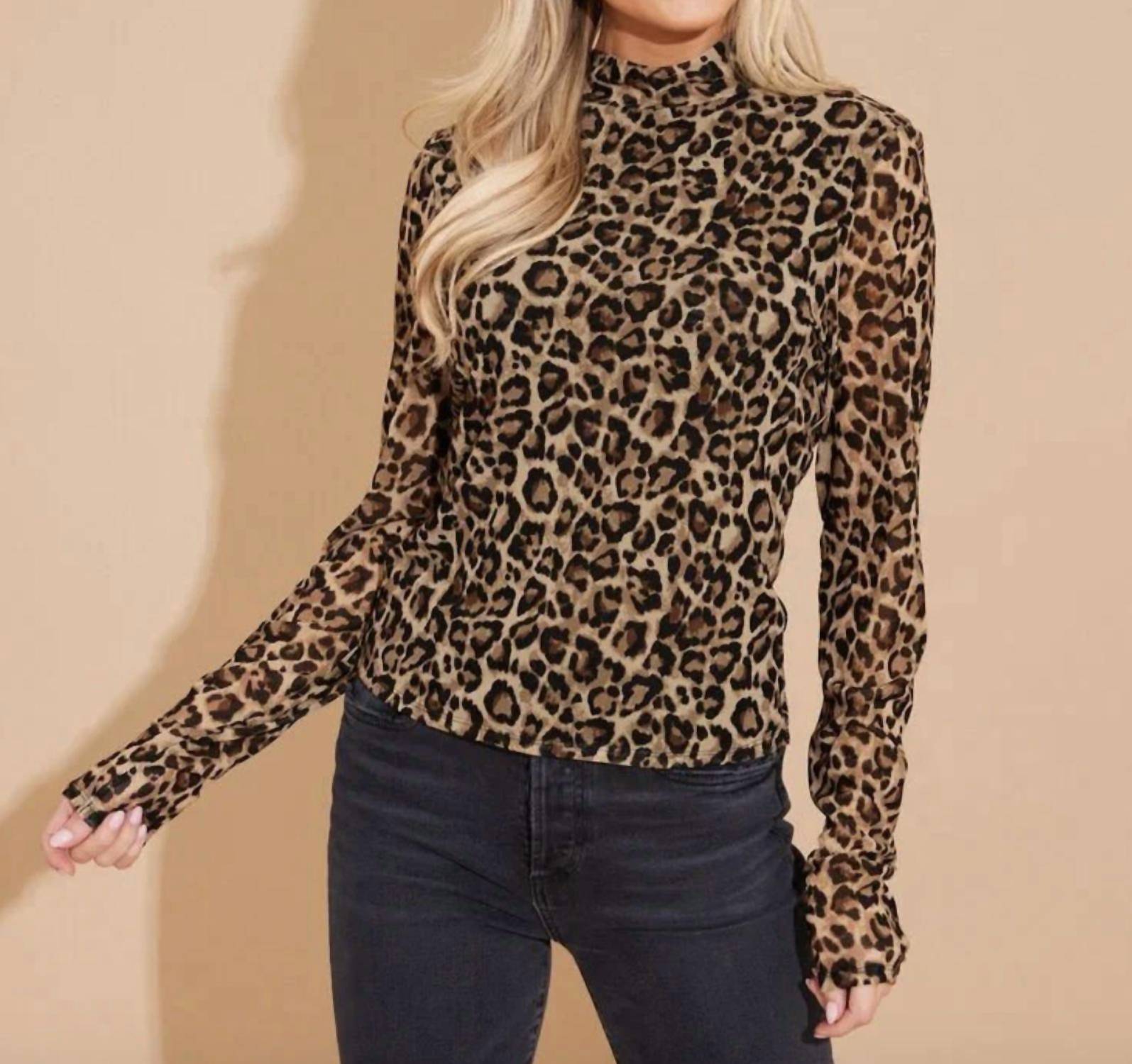 Alden Adair Eliza Long Sleeve Top in jaguar - women's blouse - detail view