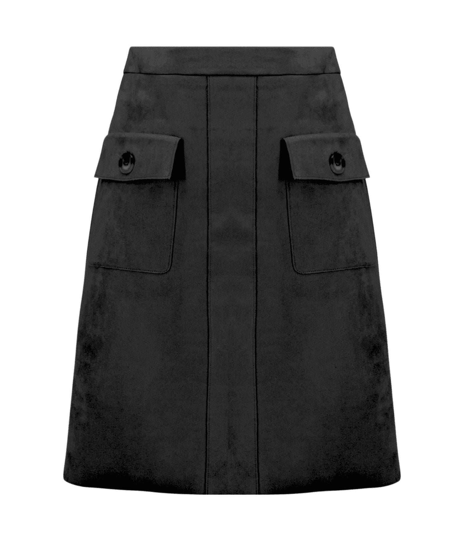 Joseph Ribkoff - Scuba Suede A-line Pull-on Mini Skirt