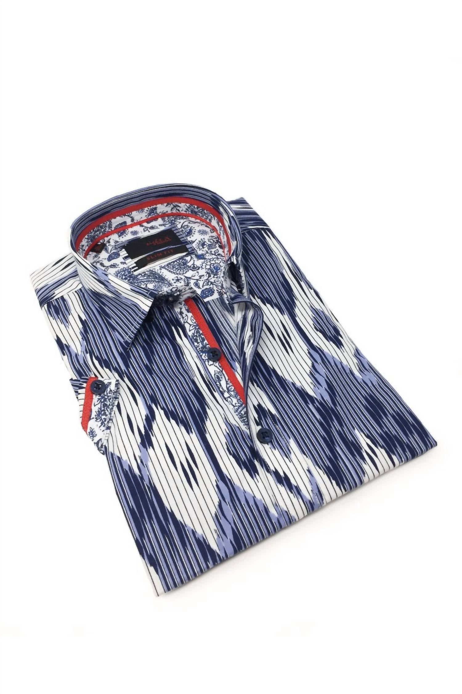 Eight X - Stripe And Melt Short Sleeve Shirt With Trim
