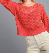 Umgee - Crochet Light Weight Pullover Top
